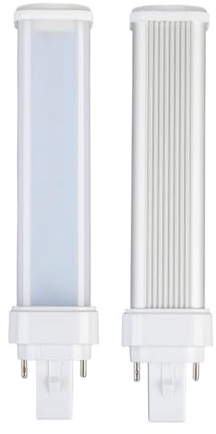 E-Simpo 2pcs 5W G23 LED Bulb 2-Pin PL Retrofit Lamp CFL 9W 13W Replacement 180 View Angle Horizontal Recessed Down Light Bulb (Cold White, G23 5W)
