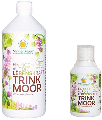SonnenMoor Trinkmoor 1l + Trinkmoor 250 ml - Trinkmoor zum Einnehmen für den Darm - Kur für 60 Tage