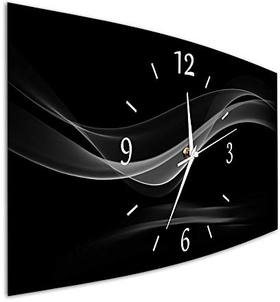 Bilder-Manufaktur BM Funk Quarz Wanduhr Funkwanduhr Funkwanduhren Funkuhr Funkuhren kein Ticken lautlos geräuschlos leise modern ohne Tickgeräusche groÃŸ XXL Wohnzimmer Küche 9592-1a WZ