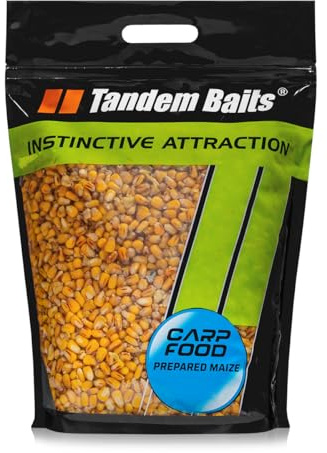 Tandem Baits Carp Food färdig majs perfekt jordgubbe | karpfoder | karpfiske | bete för stort fiskfiske | karptillbehör för proffs och hobbypartikelbete | Fiskare | Fiskefoder 5 kg