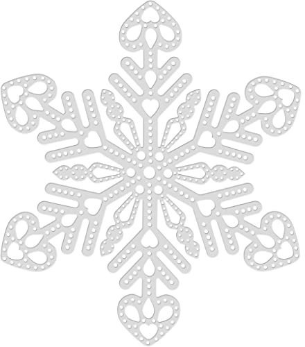 Schneeflocken-Stanzform, groß, silberfarben
