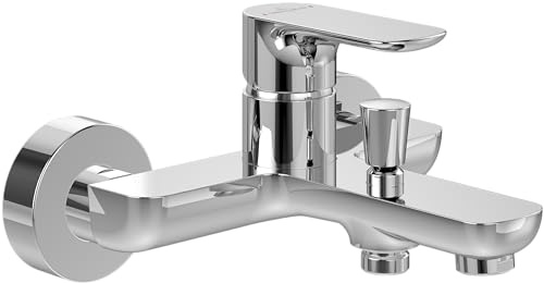 V&B Einhebel-Badewannenarmatur O.Novo mit Umsteller, Wandmontage, chrom