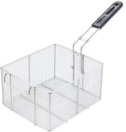 Passoires en maille en acier inoxydable pour friteuse à frire, cadre de frites, filtre carré, chiffrement, passoire, passoire en forme de passoire, passoire à frire en maille (couleur : noir)