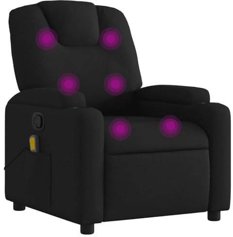 vidaXL Massagesessel Schwarz Stoff
