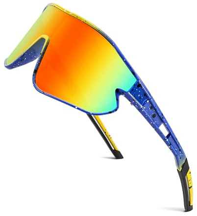 FEISEDY Occhiali Sportivi per Bambini e Adolescenti (7-16 anni), per Ciclismo e Baseball, da Sole, con Protezione UV400, per Ragazzi e Ragazze B4154
