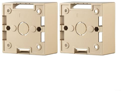 2 prese Ethernet da parete, 86 mm x 86 mm x 40 mm, facile installazione (oro, 2 pezzi)