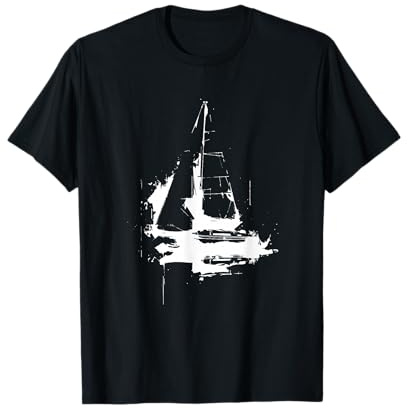 Segelboot Zeichnung Seemann Segeltour T-Shirt
