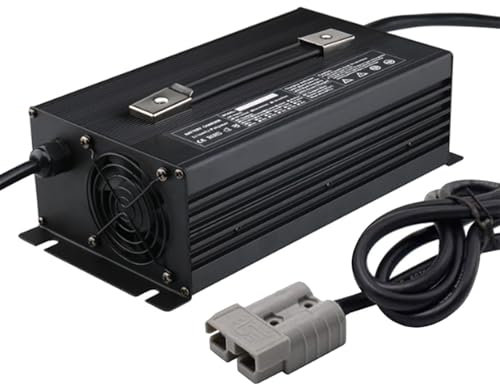 Schwarz,HYDTGZ 1500 W Batterieladegeräte 36 V 30 A Gabelstapler Batterieladegerät 175 A Anderson Ausgangsanschlüsse mit LCD Display
