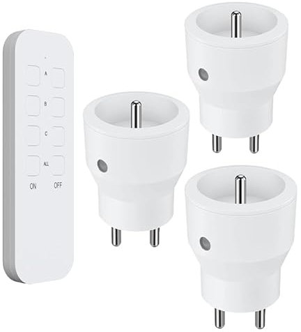 Lot de 3 prises 2300W télécommandée intérieure