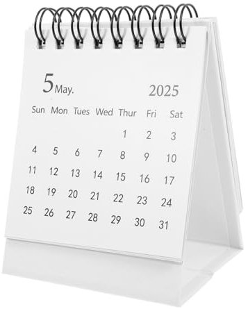 TEHAUX Mini Tischkalender Kompakter Schreibtischkalender Für Zuhause Und Büro Dekorativer Spiral-kalender Für Planung Und Organisation Von Terminen Und Ereignissen