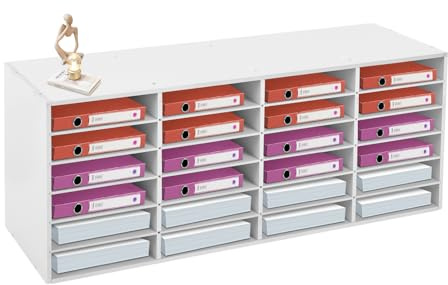 24 Fächer Dokumentenablage, Schreibtisch Weiß Organizer Schreibtisch Briefablage Büro Organizer Aktenhalter Hause Ablagefächer Ablagesystem