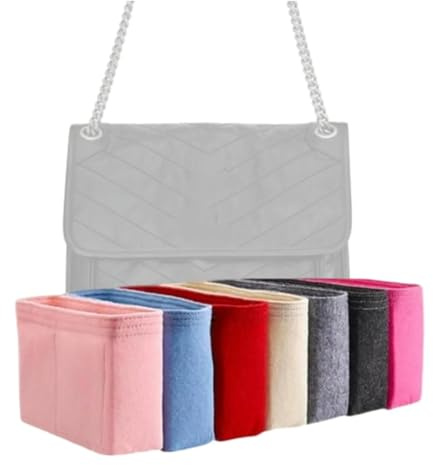 Xoppia Taschen-Organizer, kompatibel mit YSL Niki Medium Kettentasche, Filztascheneinsatz für Handtasche, Tascheneinsatz für Damen, Tragetaschen (Schwarz, Stil A: Belichtung)