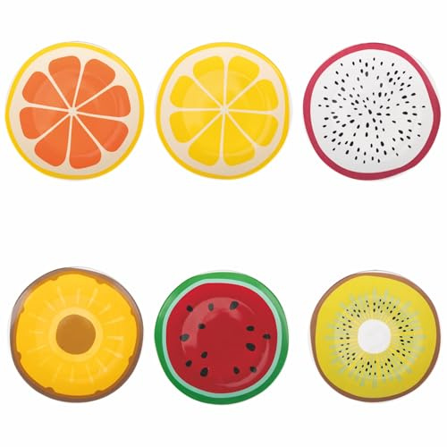 Villa d'Este Home Tivoli 1996 Lot de 6 assiettes à fruits en porcelaine, Fruit Life