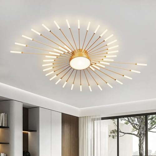 YZBEIMDAI Modern LED-taklampa, Fyrverkerier design LED taklampa, 42+1 huvuden, för vardagsrum, sovrum, matsal, kök, 4000k neutralt ljus