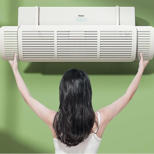 Deflettore regolabile per condizionatore d'aria, scudo antivento per aria condizionata, anti-vento anti soffiaggio diretto, deflettore di sfiato dell'aria, versione regolare, 74 ~ 104 cm