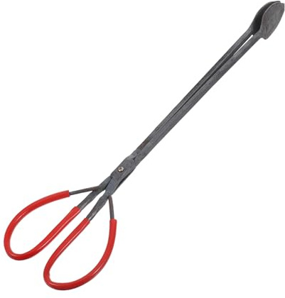 Sosoport Pinza in Ferro Rinforzato Presa Sicura e Manico Ergonomico Antiscottatura Strumento Pesante per Stufa Outdoor e Indoor Facile di Tronchi e Carbone