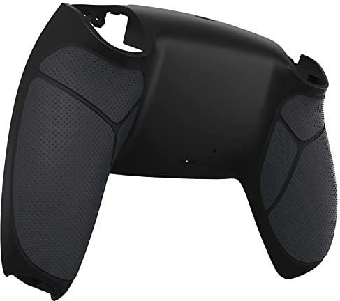 eXtremeRate Carcasa Trasera con Agarre de Goma para ps5 Control | Funda Posterior Cubierta Tacto Suave Placa Protector Cover Accesorios para ps5 Mando BDM-010/020/030/040/050/060(Negro)