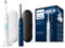 Philips Sonicare ProtectiveClean 5100 elektrische Zahnbürste, Schallzahnbürste mit 3 Putzmodi, Clean und White, Drucksensor, Timer und Reiseetui, Weiß und Blau, 2er-Pack, Modell HX6851/34