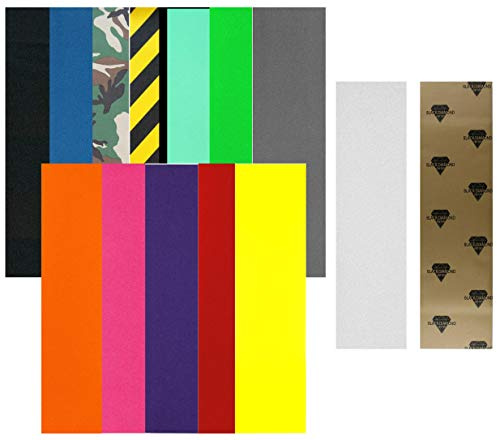 Black Diamond Old School Skateboard Griptape 10 x 34 Grip Tape (10 x 34 Blue, Without Application Kit)