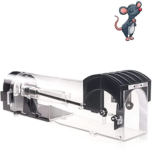 Humane Mouse Trap, 32 cm Enlarged Smart Mouse and Rodent Trap, No Kill The Mice, Pets & Children Friendly, Like a Real Mouse Home, Black