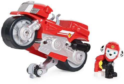 PAW PATROL Moto Pups Marshalls Motorrad mit Spielfigur, Fahrzeug mit Rückzugs- und Wheelie-Funktion, ab 3 Jahren, Basis Fahrzeug (Basic Vehicle)