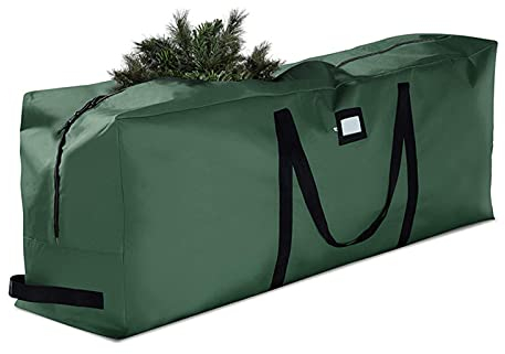 Washranp Aufbewahrungstasche für Weihnachtsbaum, mit robusten verstärkten Griffen und doppeltem Reißverschluss, Oxford-Gewebe, wasserdicht, strapazierfähig, für den Urlaub, Armeegrün