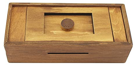 Scatole puzzle in legno con scomparti nascosti, rompicapo intelligenti, per adolescenti e adulti, porta carte di credito, gioco difficile, custodia puzzle in legno Medifier per regali a sorpresa