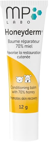 Honeyderm Balm for Cats & Dogs – Soothing Honey Balm for Dry or Irritated Skin, Minor Wounds & Cracks – Safe, Fragrance-Free, 12ml Tube