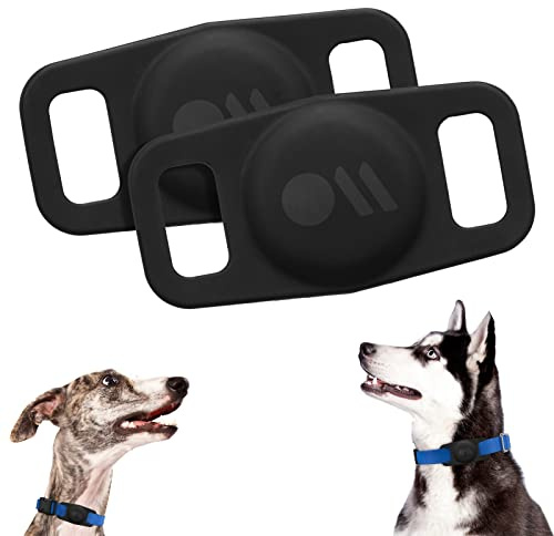 Case-Mate Airtag-Hundehalsband-Halter, wasserabweisend, Airtag-Halter, Hundemarke, leicht, schützende Airtag-Hülle für Hundehalsband, Airtag-Schlaufe, kompatibel mit Katzen-/Hundehalsbändern, Schwarz,