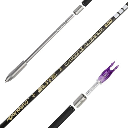 wolfman Elite Carbon ummantelte Aluminiumpfeile Zielpfeile 3,2 mm ± 0,0015 für Bogenschießen Compoundbogen Recurvebogen Wettbewerb Olympisches Zielschießen (Unmontiert)(12er Pack) (SP700)