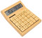Fockety Taschenrechner, 12-stelliger Bambus-Holz-Solar-Rechner, LCD-Display Basic Standard-Funktion Desktop-Rechner mit Solar-und Batterie-Doppel-Power, für Büro, Haus, Schule, Geschäft