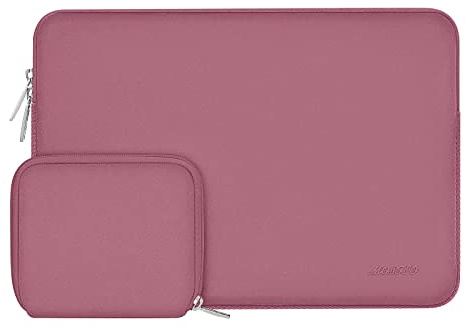 MOSISO 15 pollici Custodia Laptop Compatibile con MacBook Air 15 Dell XPS | 15 pollici Borsa PC per M5 M4 M3 M2 2026 2025 2024 2023, Neoprene Borse Computer con Custodia Piccola, Polverosa Rosa