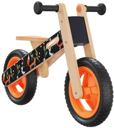 vidaXL Bicicletta Senza Pedali per Bambini Arancione Stampato