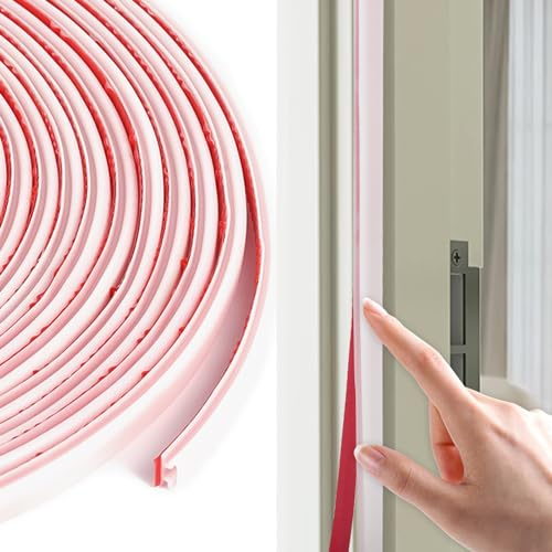 Türdichtung Dichtungsband Selbstklebend, Haustür Dichtung Gummi Dichtungsband,Dichtband Tür,Türdichtung Selbstklebend,Türdichtungen Door Seal Wasserdicht,6mm Dick (Weiß, 15M)