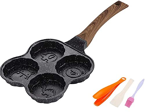 Gardroom Pancake Pans Non-Stick Frying Pan - 4 Cup E Pan, Cute Animal Pattern Pancake Pan E Cooker Pan Pan for Induction Cooker and Gas Stove Frying Skillet for s, Fried Es, (Default)
