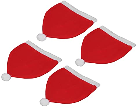 ZPSHYD Weihnachtsmannmütze, Weihnachtsmannmütze, Weihnachtsmannmütze, Weihnachtsmütze, Autositz-Kopfstützenbezug, 4 Stück