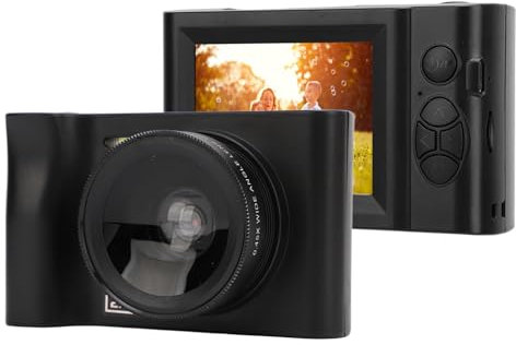 Fotocamera Digitale, Fotocamera Mirrorless WIFI da 2,5K 24MP con Zoom Digitale 16X, Videocamere Compatte Tascabili con Schermo da 2,88 Pollici per Vlogging di Viaggio, Giochi MP3