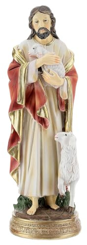 Holyart Statuen aus Resin und PVC: Statue aus Harz Jesus der Gute Hirte, 20 cm
