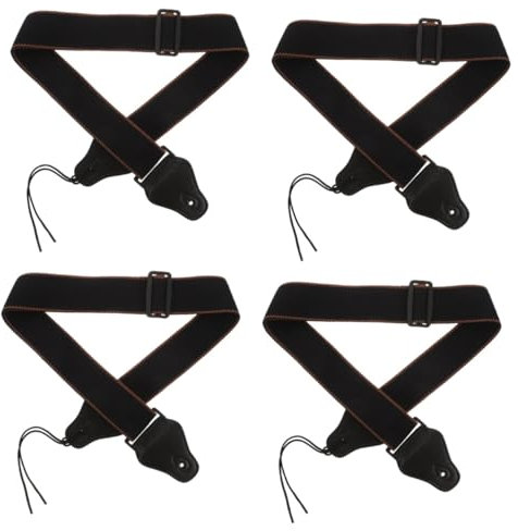 WRITWAA 4pièces Sangle De Guitare Ajustable Pour Basse Sangle Épaulière Épaissie Pour Guitare Acoustique Et Électrique Accessoire Et Léger Pour Instruments à Cordes