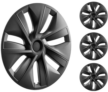VEVOR Enjoliveurs de Jante de Roue 48,3 cm, Compatible avec Modèle Y 2020-2023, Couvre-jante Entièrement Ajusté avec Bouton-Pression, Ruban de Protection et Trou de Buse de Valve, Protection des Roues