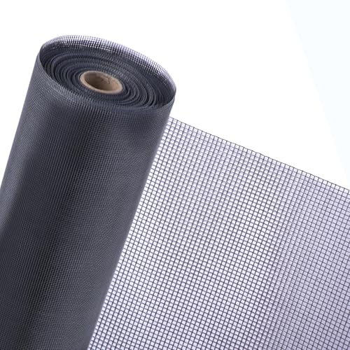 Ailinscn Mosquitera Ventana | Mosquiteras Inoxidables 120cm x 250 cm | Malla Mosquitera Para Puerta y Ventanas，Mosquiteras de Insectos de la Protección de la Ventana se Puede Cortar,Anti-garras