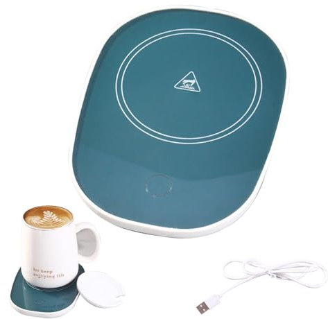 Calentadores Para Tazas De Café - Alfombrilla De Taza De Calefacción Con Temperatura De 55 ℃, Alfombrilla De Taza Eléctrica USB | Aislante Con Detección De Microgravedad, Apagado Automático