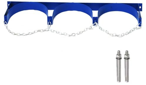 QHZYMX Support De Cylindre Gaz Support Mural pour Bouteille De Gaz - Capacité De 1/2/3 Bouteilles, Support De Réservoir D'azote Robuste pour Ateliers/laboratoires/hôpitaux(3 Bottle)