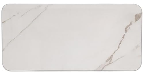 WPWSDWMX Ersatz-Tischplatte für Wohnmobile, Wohnmobil- und Bootszubehör, Aluminium-Kantenanleimer, Massivholz-Mehrschichtplatten(White,50 * 90cm/19.7 * 35.4in)