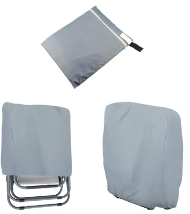 Générique Housses pour Chaises Pliantes d'Extérieur - Lot de 2 Housses Anti-Poussière pour Chaises de Jardin - Protecteur De avec Sac De Rangement pour Protection Stockage Extérieur Plage Patio