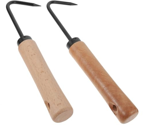 HIAKDOFT 2 Pièces Outil Désherbeur Manuel avec Poignée Arrache Racines Ergonomique pour Jardinage Lot pour Désherbage et Entretien des Plantes Couleur Aléatoire