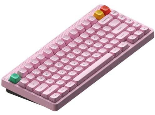 nuphy Tastiera meccanica wireless Node75, tastiera personalizzata 75% hot-swap, 82 tasti, tastiere da gioco per computer, supporta gesti tattili, tasti PBT, retroilluminazione