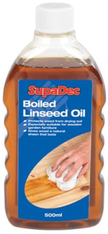 SupaDec Boiled Linseed Oil – 500ml | Protects & Nourishes Wood | Long-Lasting Natural Sheen | Premium Linseed Wood Oil Ideal for Outdoor Wooden Furniture – Tools & Timber
