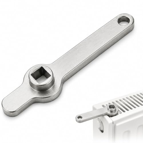 DCYQAIN Universal 5mm Radiator Bleed Key, Premium Stainless Steel Heater Vent Key, Extended Handle for Easy Bleeding, Boost Heating Efficiency & Cut Energy Costs
