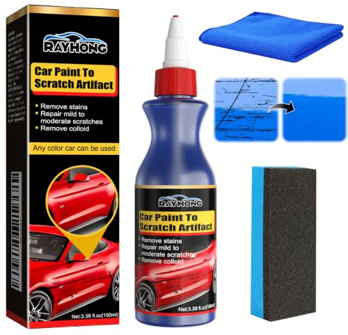 Shengxi Polish Voiture Rayure Profonde, Efface Rayure Voiture pour Reparation des Rayures et Restauration de Peinture, Cire de Rération des Rayures de Voiturepa, Scratch Removal Wax Universel